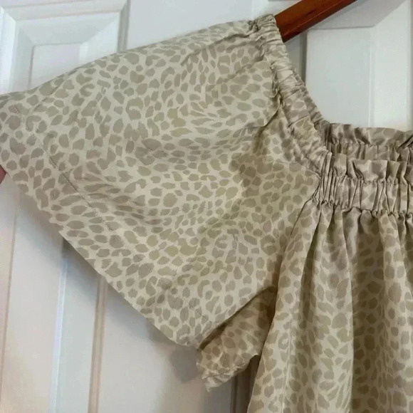 Gap Flutter Sleeve Mini Dress Leopard Print size XS - Picture 2 of 9